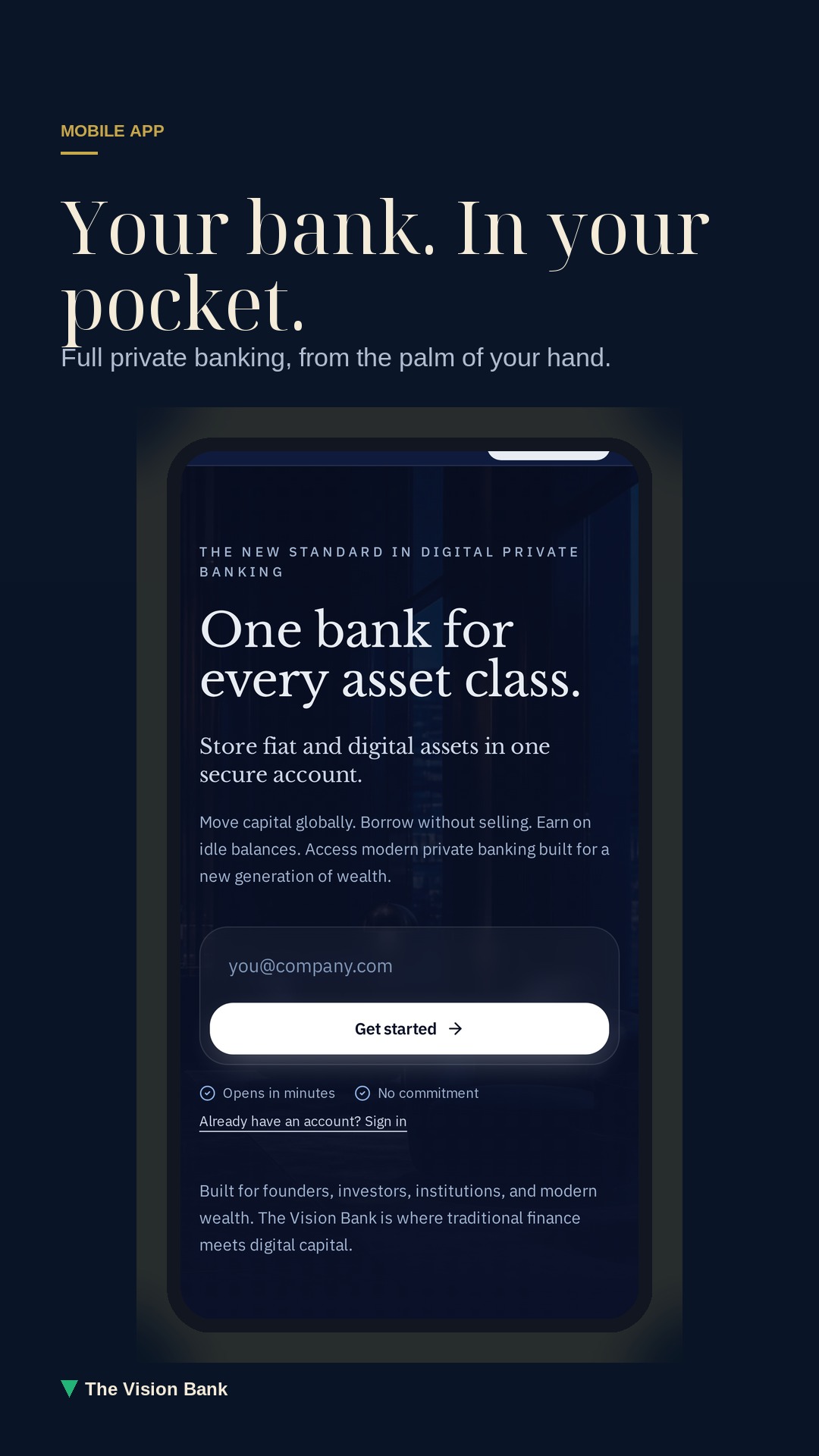 Mobile App — Your bank. In your pocket.