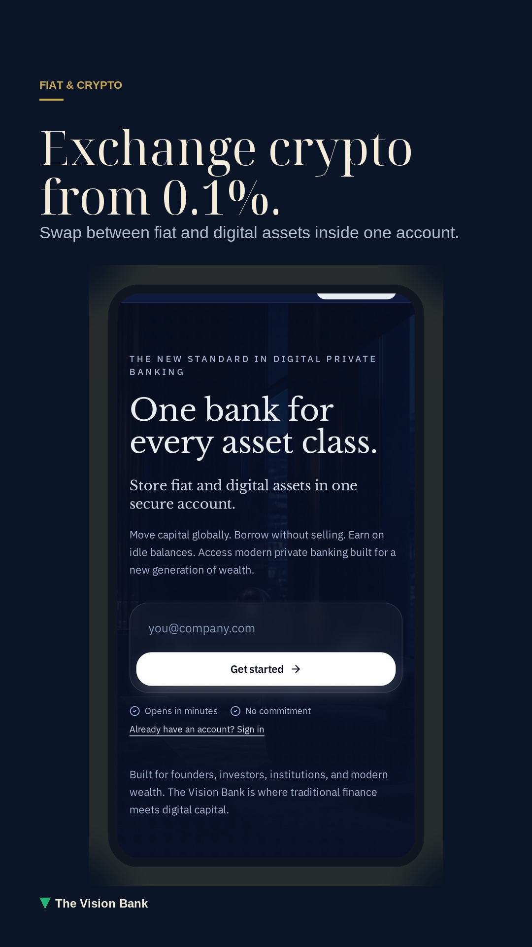 Fiat & Crypto — Exchange crypto from 0.1%.